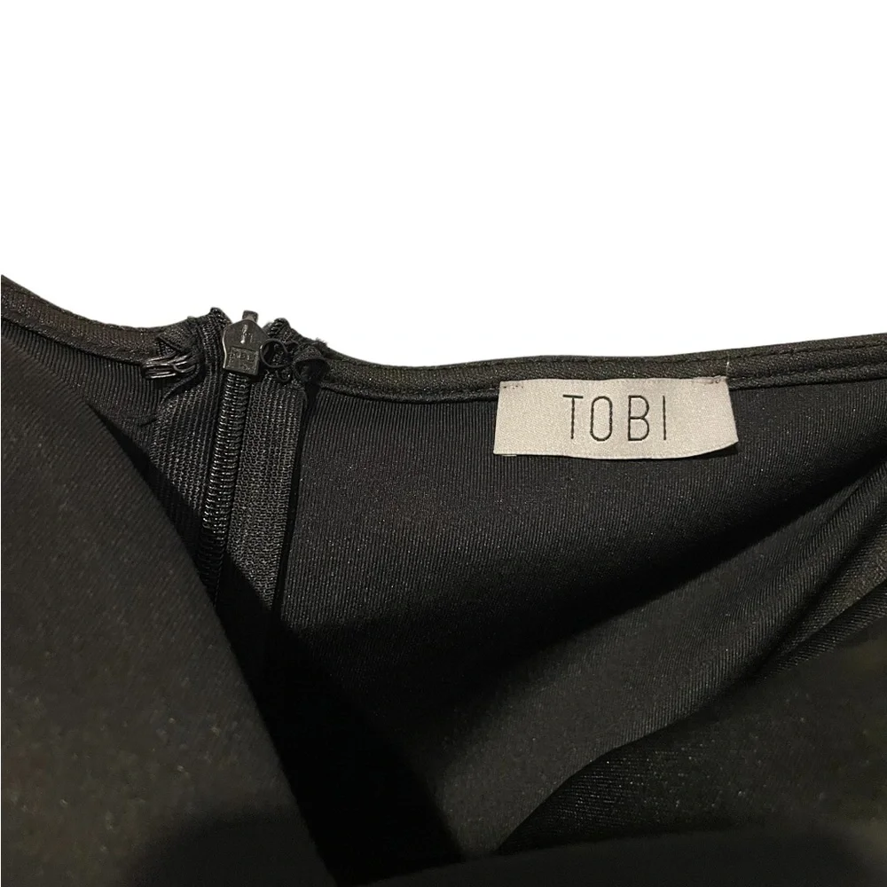 Black Strapless Mini Bodycon Cocktail Dress Tobi Brand Size XS - Picture 9 of 9